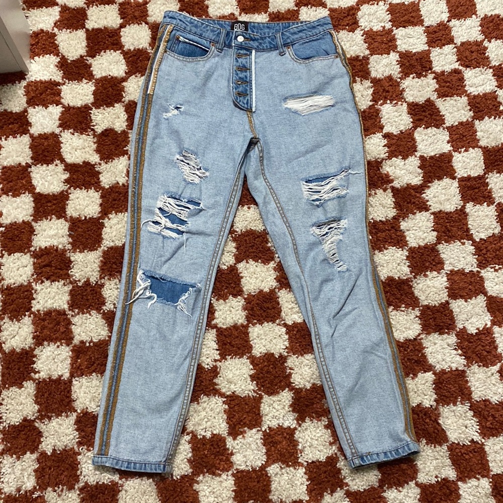 BCBG one of a kind inside out jeans